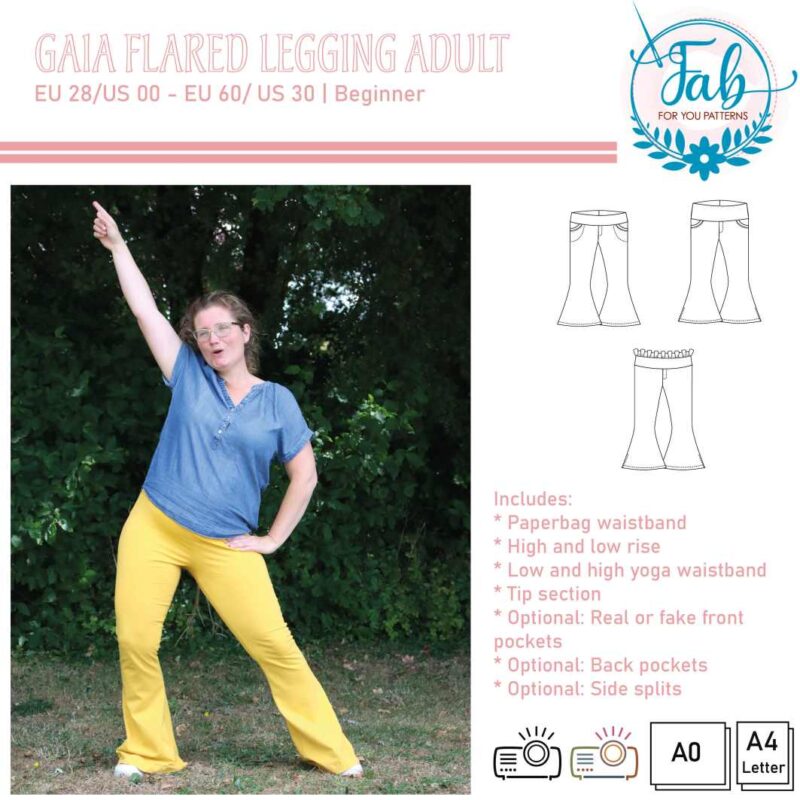 Gaia Flared Leggings Adult (EU28/US00 - EU60/US30)