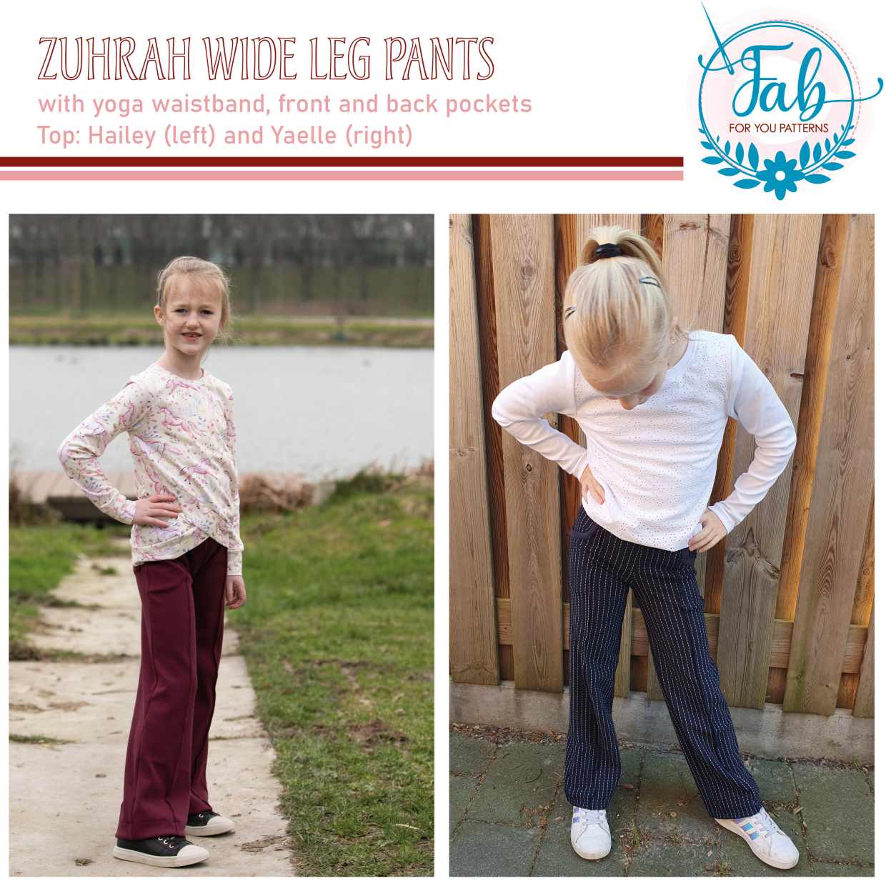 Zuhrah Wide Leg Pants (NB-14Y) – Fab For You Patterns