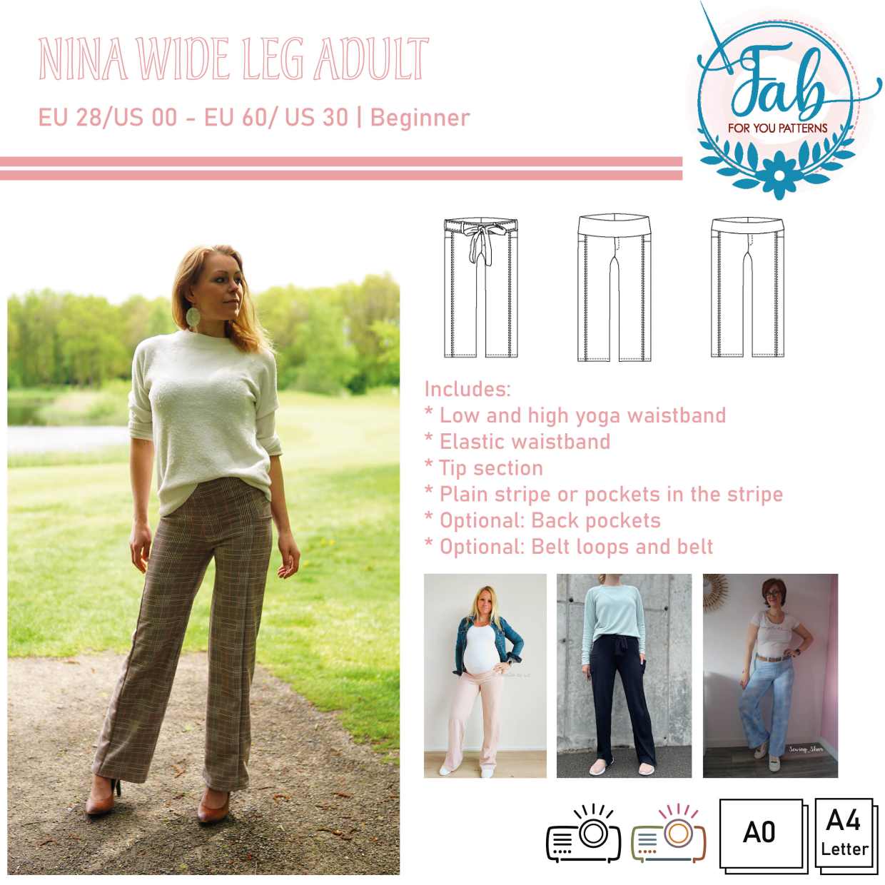 Nina Wide Leg Adult (EU28/US00 - EU60/US30)