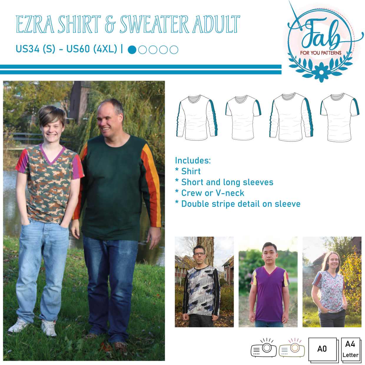 Ezra Shirt & Sweater Adult (US34-US60)