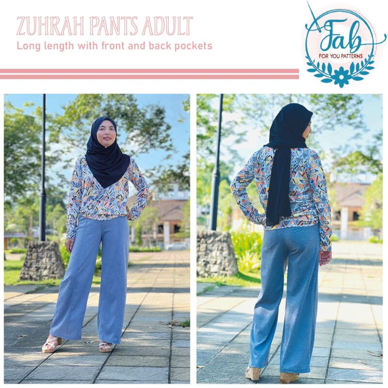 Zuhrah Adult Wide Leg Pants (EU28/US00 - EU60/US30) - Image 4